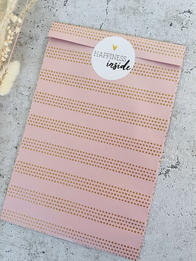 Papier Taschen  •goldenes Rosé• 10 Stk