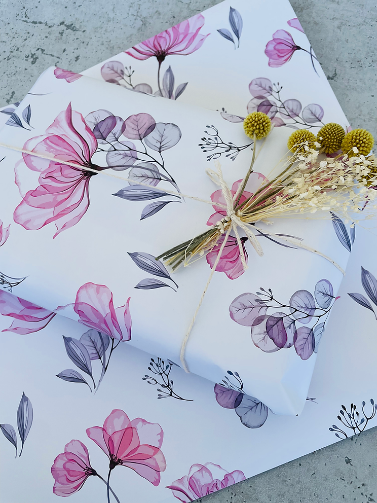Geschenkpapier  Aquarell Flower 50x70cm