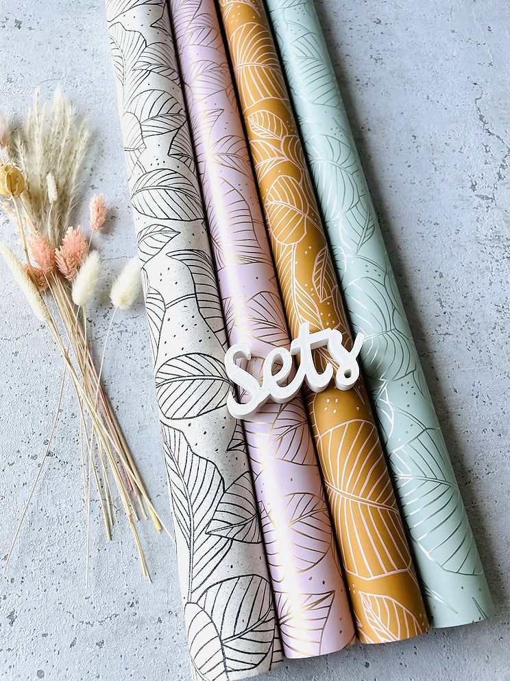 SET Variabel  2 x oder 4x  Geschenkpapier  50x300cm Kraftpapier