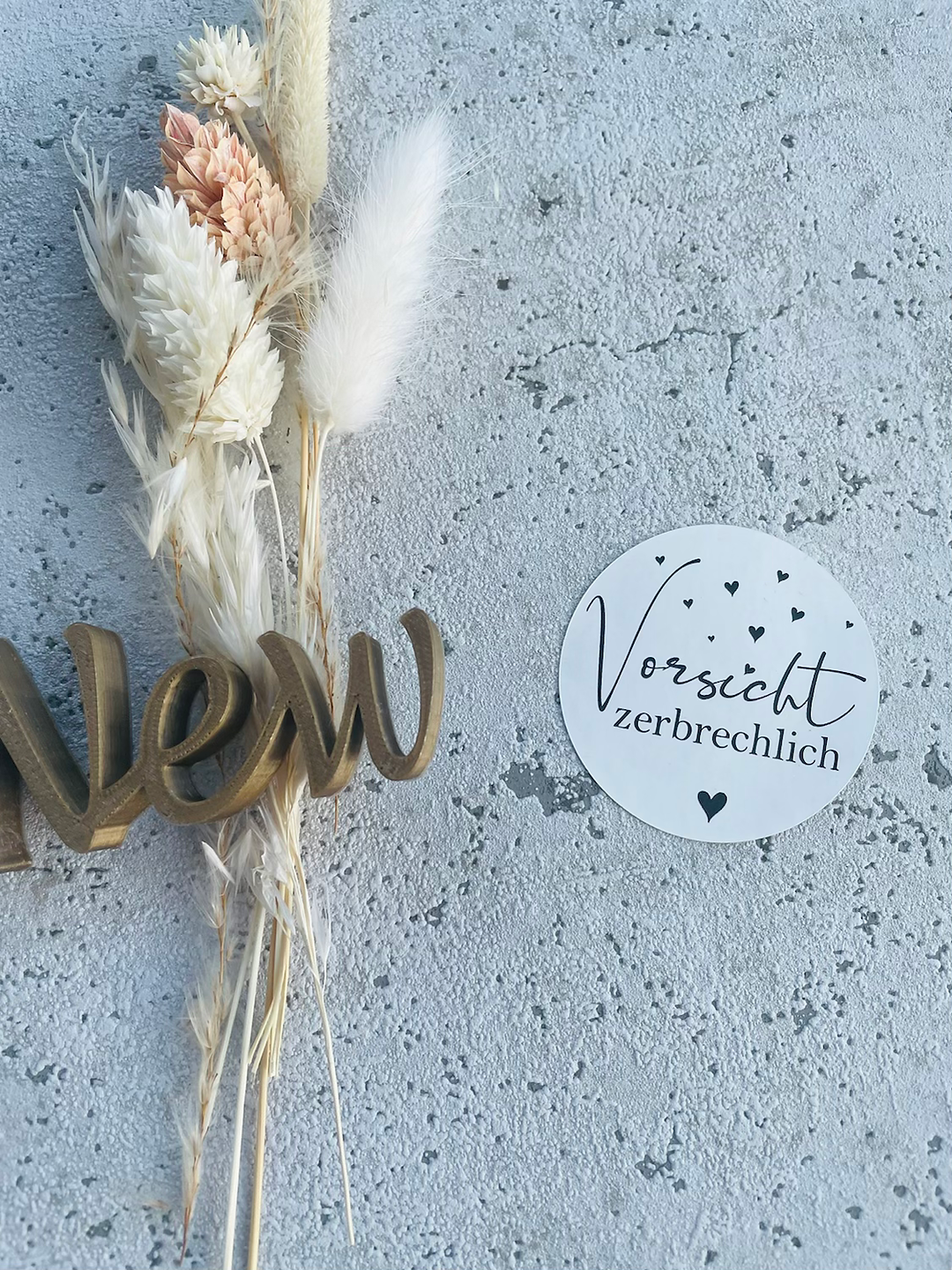 Sticker •Vorsicht zerbrechlich Weiß • 10 Stk.