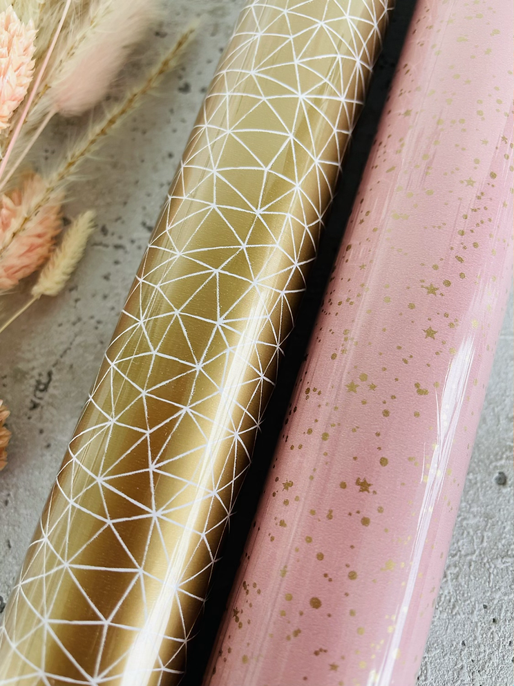 SET 2 x Geschenkpapier  50x300cm Kraftpapier