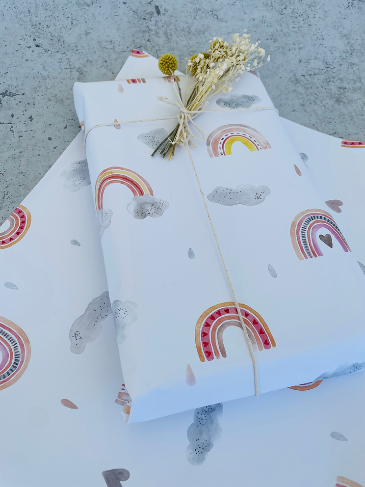 Geschenkpapier  Kinder Regenbogen 50x70cm