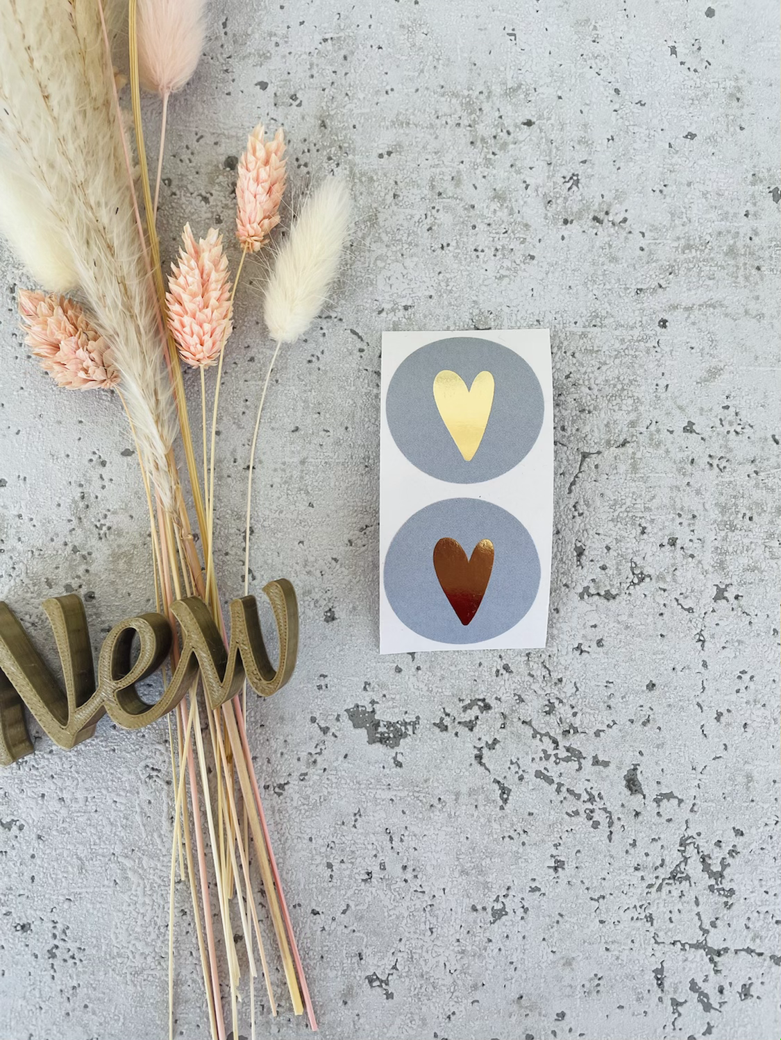 Sticker •new grey Gold• 10 Stk.