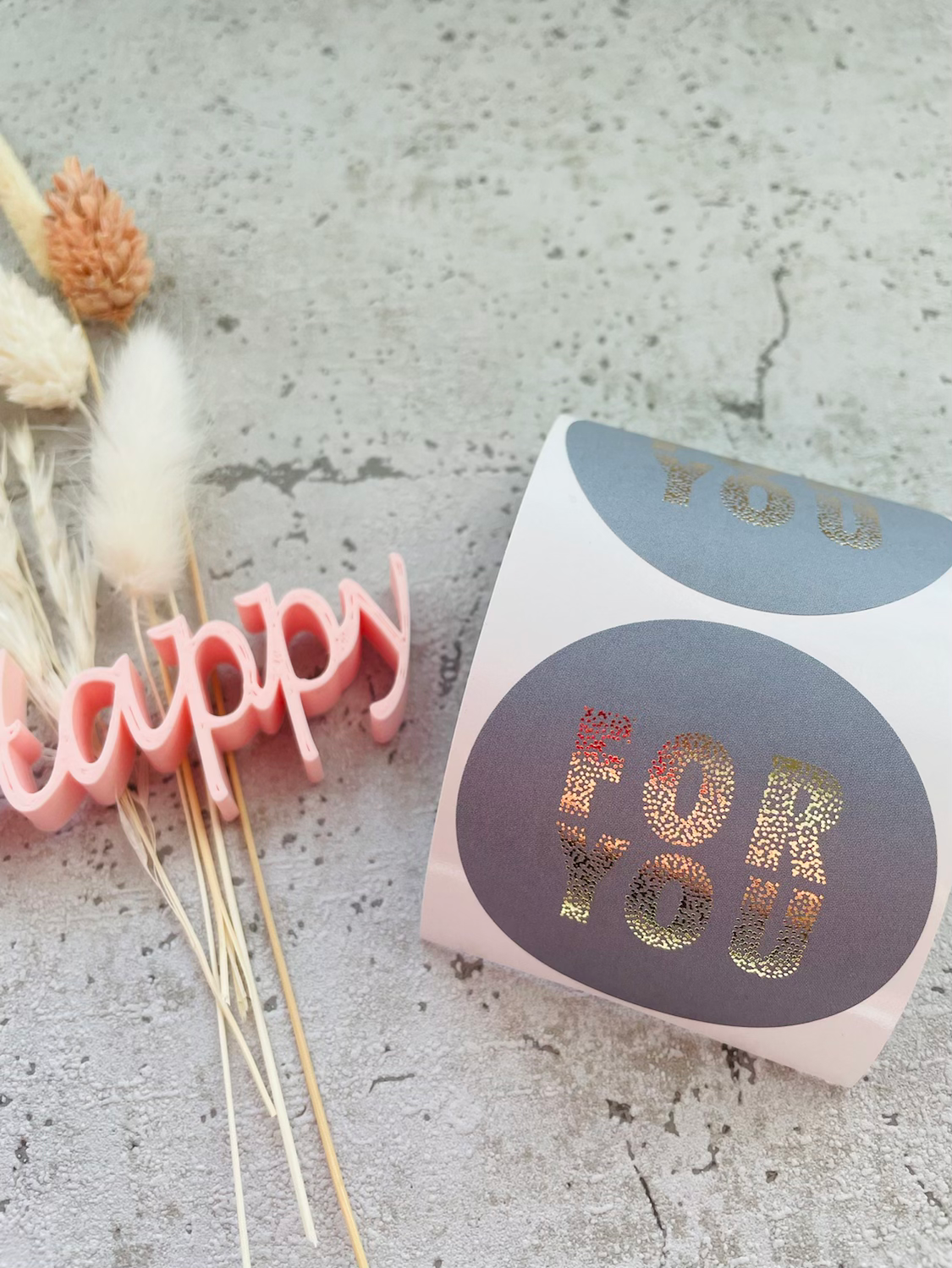 Sticker •for you•  blau/grau 10 Stk.