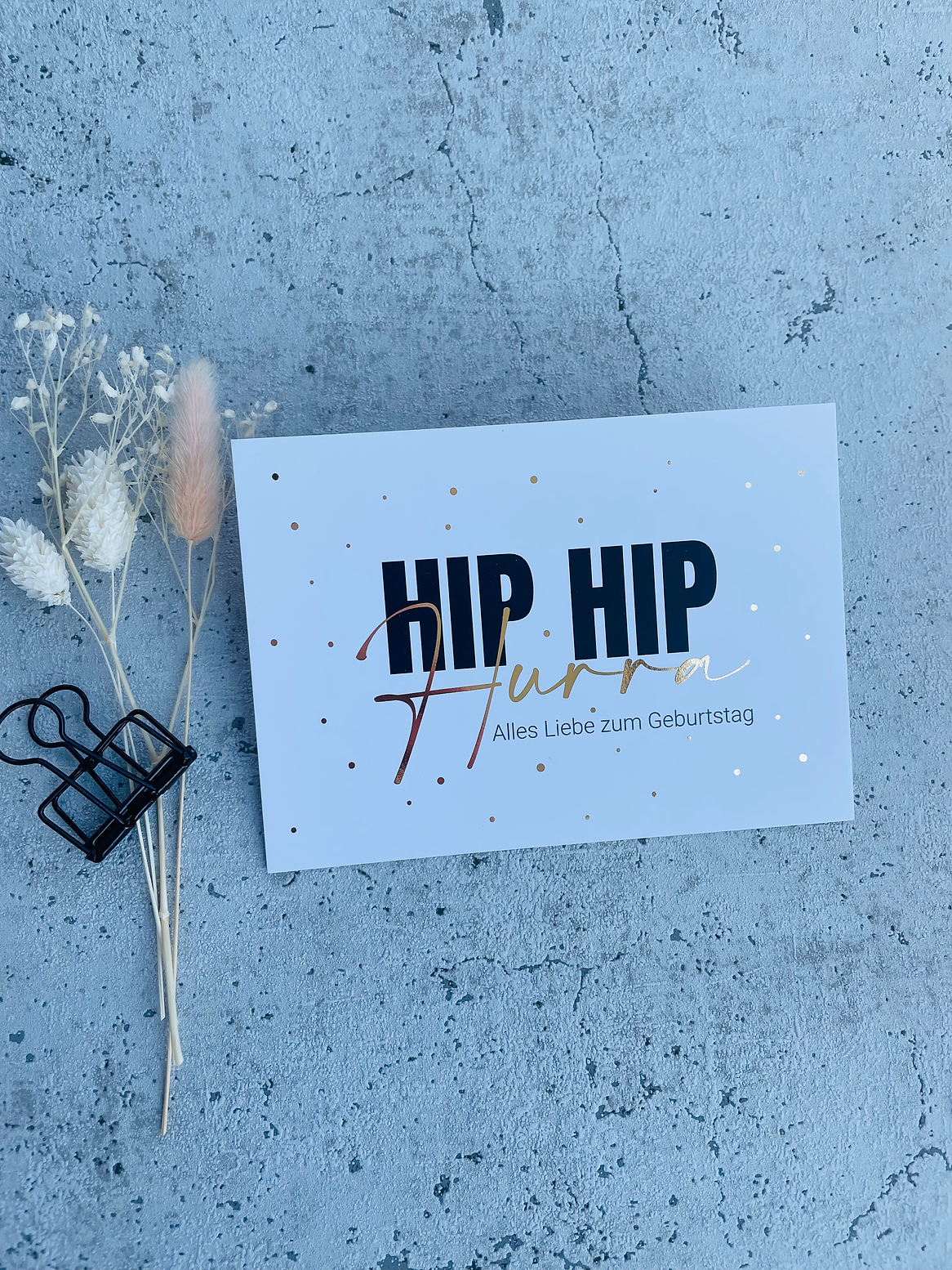 Geburtstagskarte mit Goldveredlung EIGENPRODUKTION