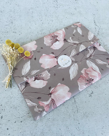Seidenpapier •Grey Flowers• Eigenproduktion 10 Blatt