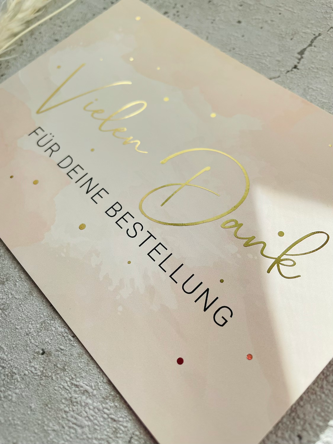 Karten  •VielenDank• beige oder rosa