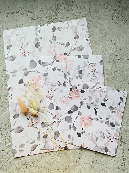 Papier Taschen  •Aquarell Blumen • 10 Stk Eigenproduktion