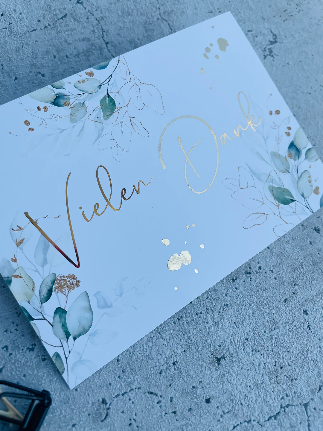 Karten  •VielenDank• mit Goldveredlung oder ohne