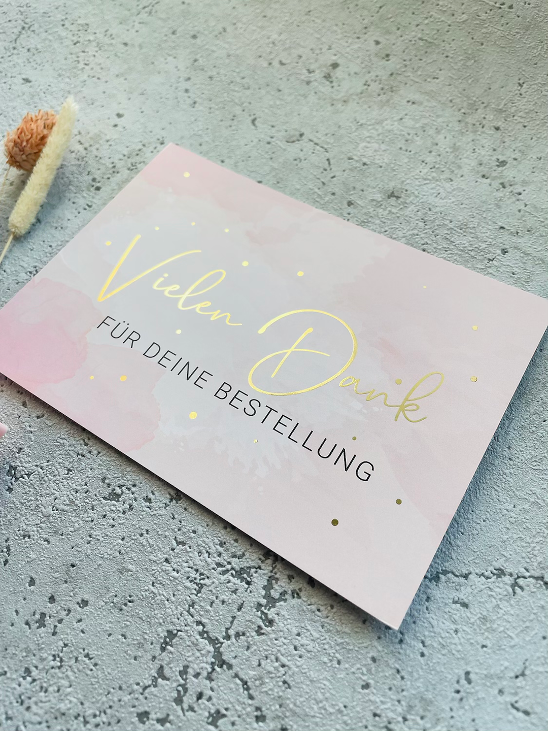 Karten  •VielenDank• beige oder rosa