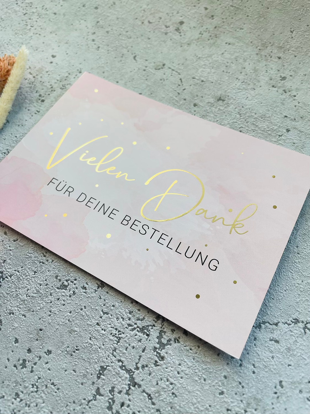 Karten  •VielenDank• beige oder rosa